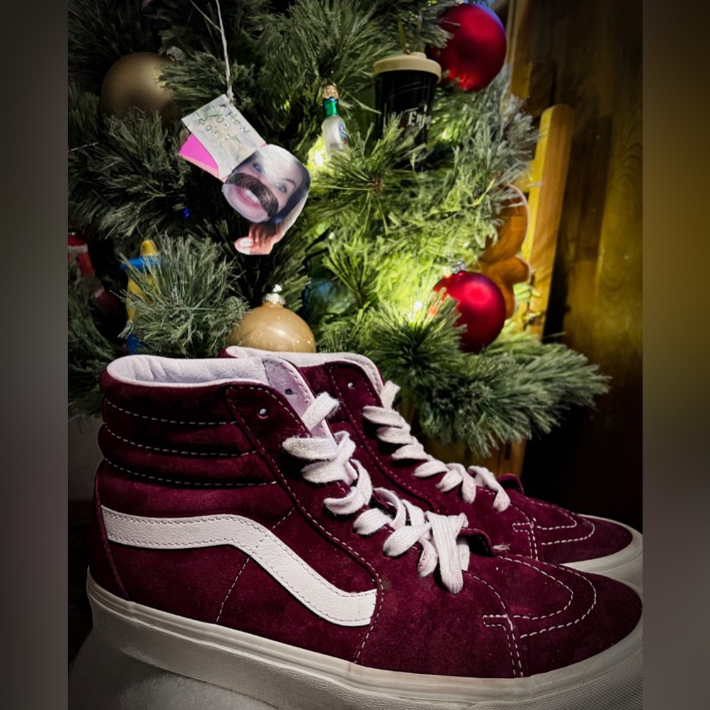 Suede burgundy vans